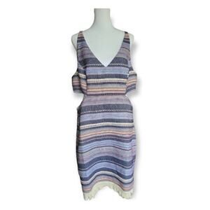 Venus Women's Woven Tapestry‎ Cut out Sleeveless Knee Length Dress Size 16